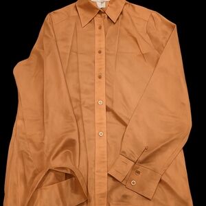 Vintage 70s Lady Manhattan Polyester Blouse Disco Secretary Retro Top